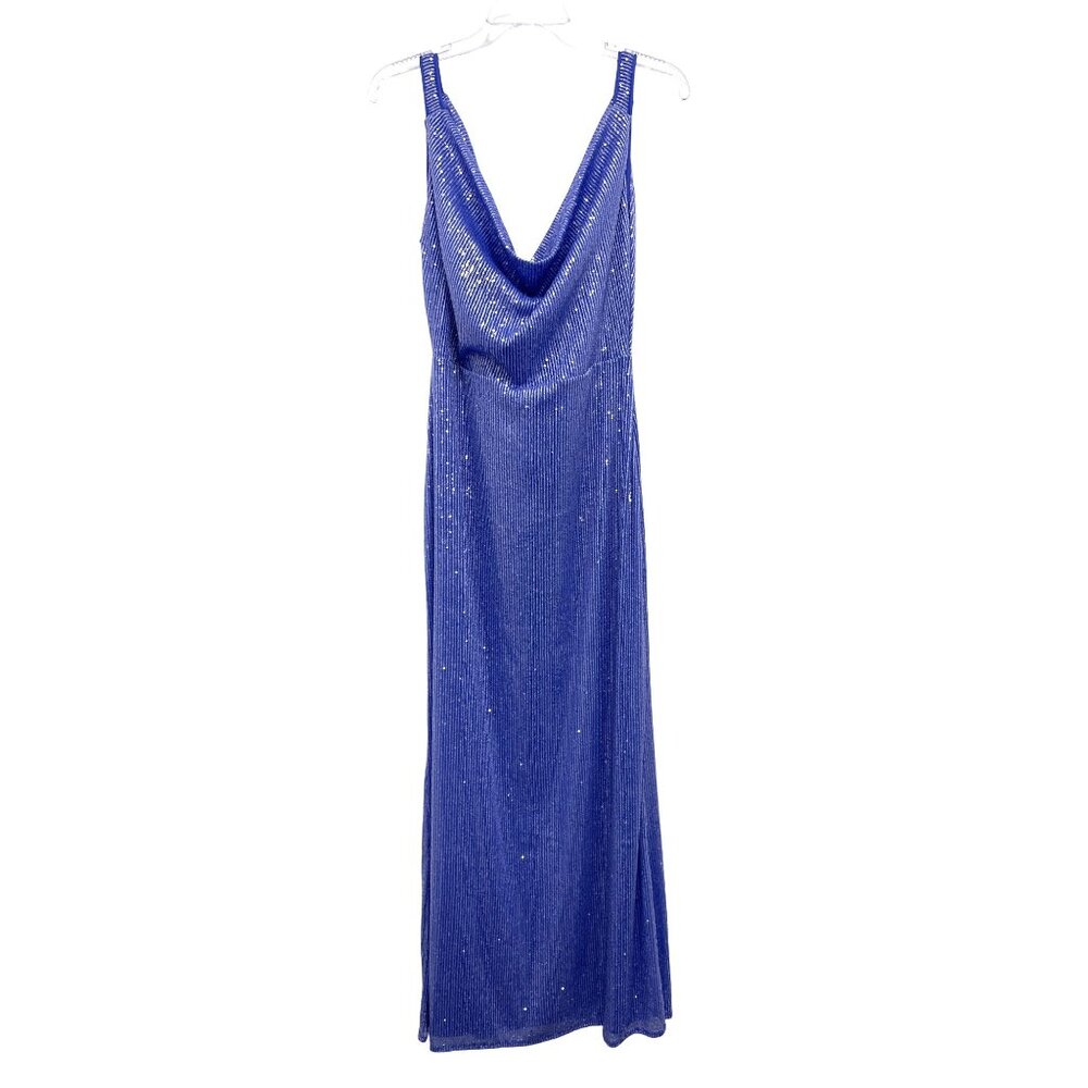 Baobab Drape Neck Teva Sequin Formal Gown Maxi Dress Size Large NWT - Picture 7 of 9